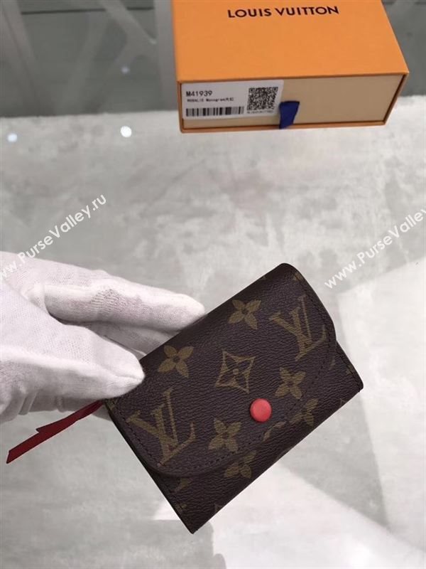 replica Louis Vuitton LV Rosalie Coin Purse Wallet Monogram Canvas Bag Red M41939