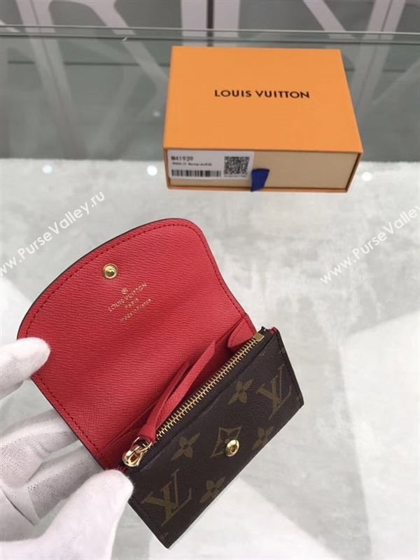 replica Louis Vuitton LV Rosalie Coin Purse Wallet Monogram Canvas Bag Red M41939