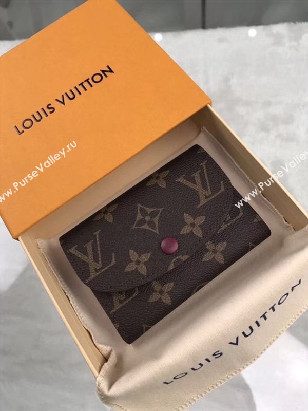 replica Louis Vuitton LV Rosalie Coin Purse Wallet Monogram Canvas Bag Purple M41939