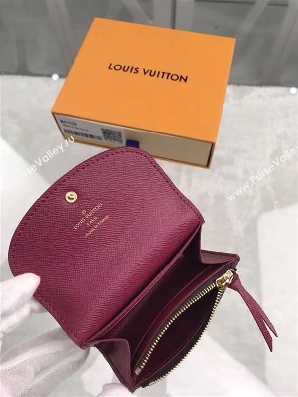 replica Louis Vuitton LV Rosalie Coin Purse Wallet Monogram Canvas Bag Purple M41939