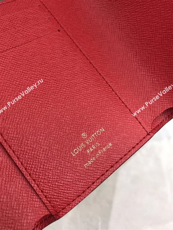 replica Louis Vuitton LV Victorine Wallet Damier Canvas Purse Bag Red N41659