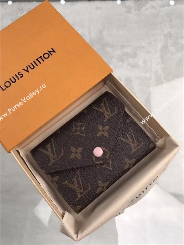 replica Louis Vuitton LV Victorine Wallet Monogram Canvas Purse Bag Pink M62360