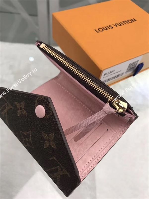 replica Louis Vuitton LV Victorine Wallet Monogram Canvas Purse Bag Pink M62360