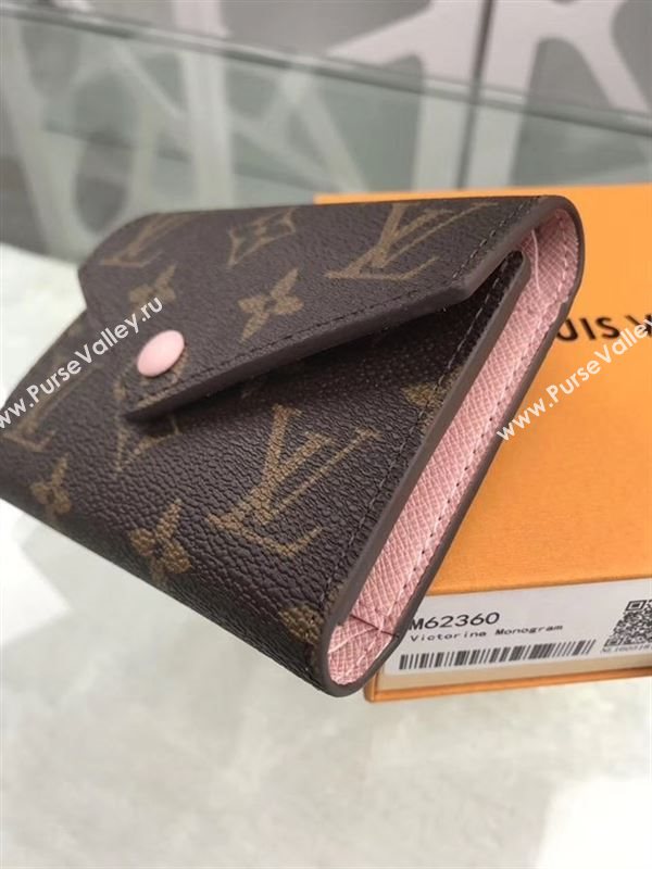 replica Louis Vuitton LV Victorine Wallet Monogram Canvas Purse Bag Pink M62360