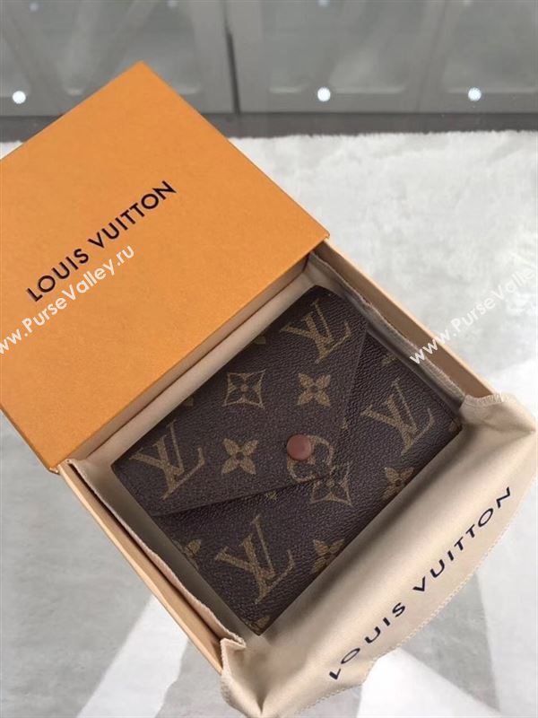 replica Louis Vuitton LV Victorine Wallet Monogram Canvas Purse Bag Brown M62472