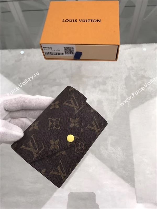 replica Louis Vuitton LV Victorine Wallet Monogram Canvas Purse Bag Yellow M41938