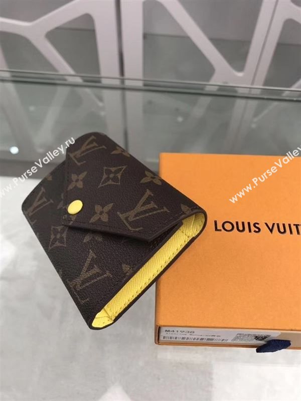 replica Louis Vuitton LV Victorine Wallet Monogram Canvas Purse Bag Yellow M41938