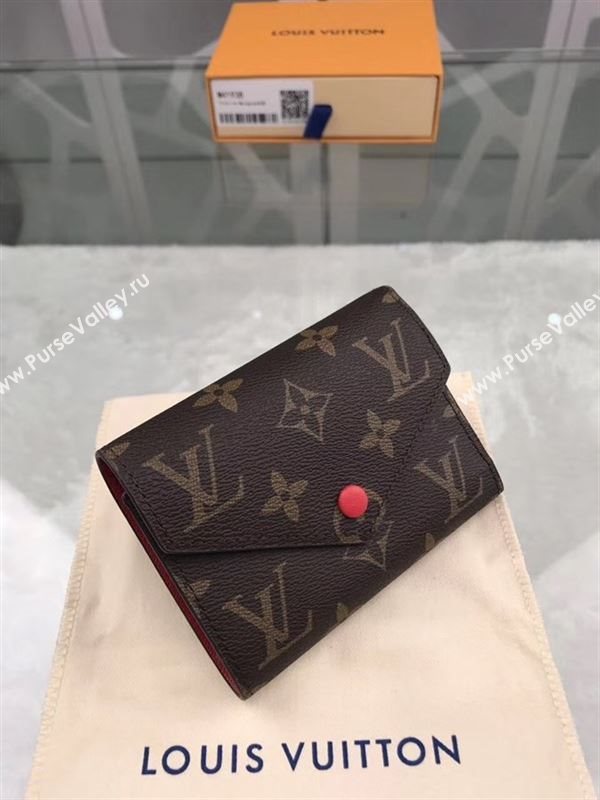 replica Louis Vuitton LV Victorine Wallet Monogram Canvas Purse Bag Red M41938