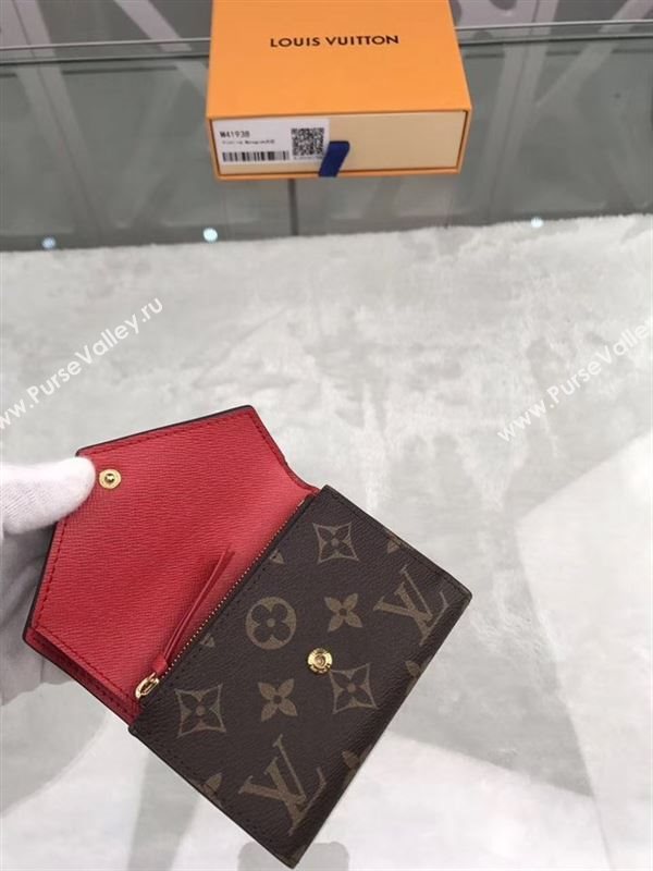 replica Louis Vuitton LV Victorine Wallet Monogram Canvas Purse Bag Red M41938