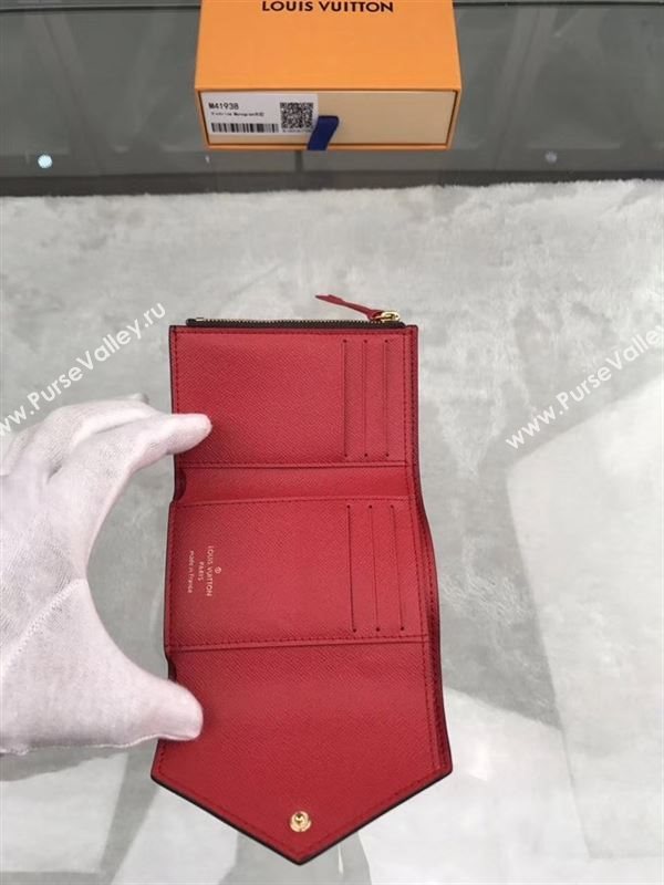 replica Louis Vuitton LV Victorine Wallet Monogram Canvas Purse Bag Red M41938