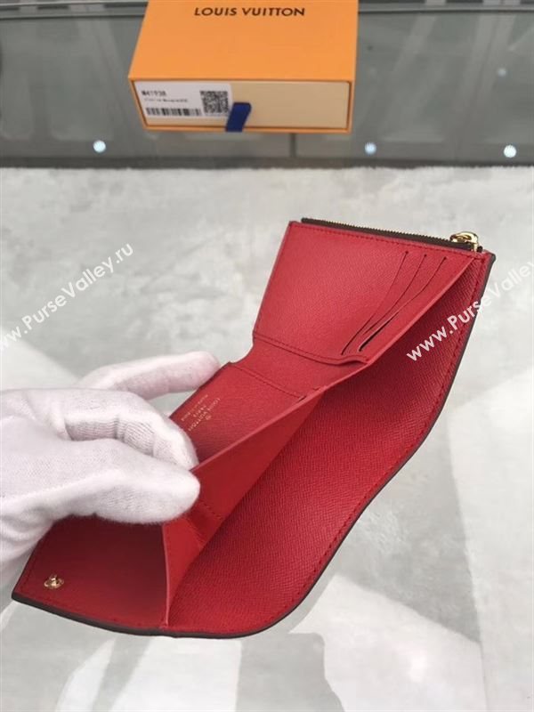 replica Louis Vuitton LV Victorine Wallet Monogram Canvas Purse Bag Red M41938