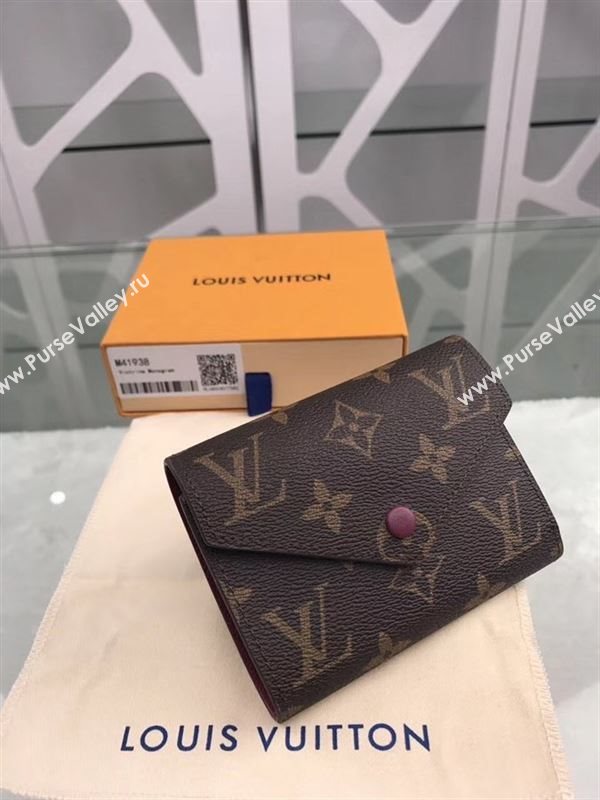 replica Louis Vuitton LV Victorine Wallet Monogram Canvas Purse Bag Purple M41938