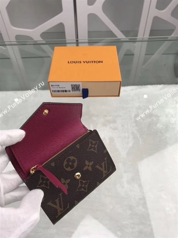 replica Louis Vuitton LV Victorine Wallet Monogram Canvas Purse Bag Purple M41938