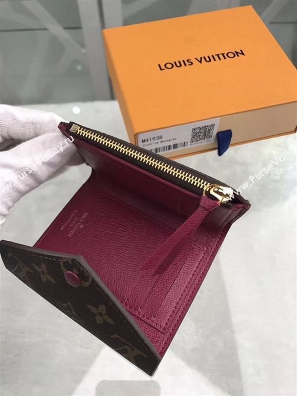 replica Louis Vuitton LV Victorine Wallet Monogram Canvas Purse Bag Purple M41938