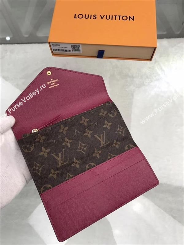 replica Louis Vuitton LV Josephine Wallet Monogram Canvas Purse Bag Maroon M60708