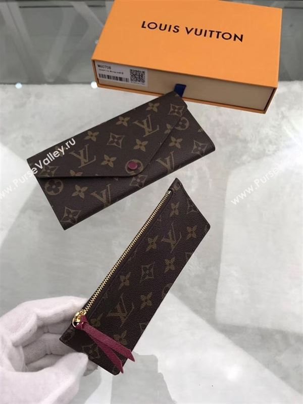 replica Louis Vuitton LV Josephine Wallet Monogram Canvas Purse Bag Maroon M60708