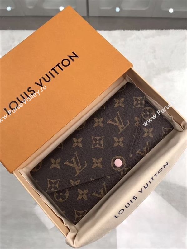 replica Louis Vuitton LV Josephine Wallet Monogram Canvas Purse Bag Pink M41739