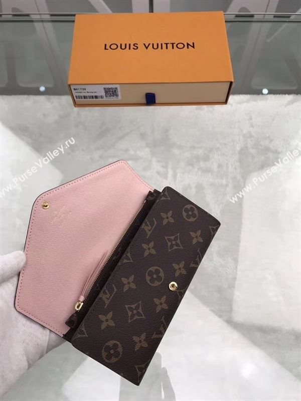 replica Louis Vuitton LV Josephine Wallet Monogram Canvas Purse Bag Pink M41739