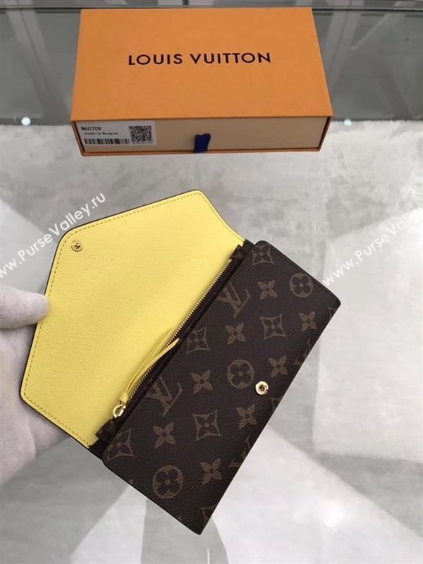 replica Louis Vuitton LV Josephine Wallet Monogram Canvas Purse Bag Yellow M60709