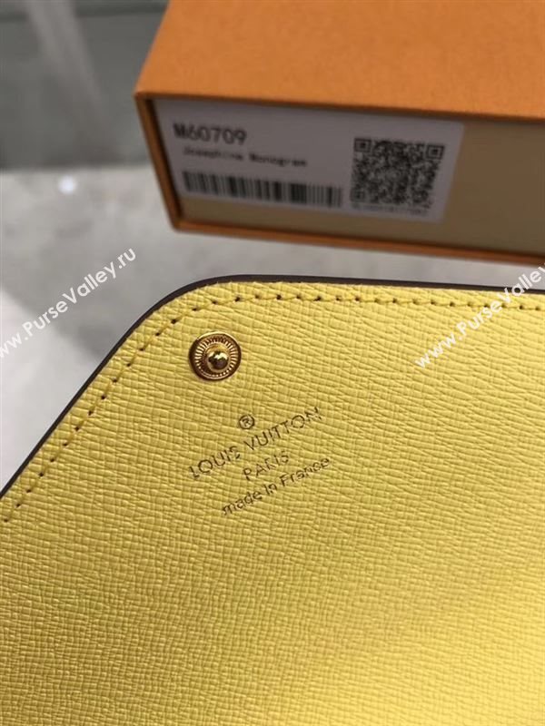 replica Louis Vuitton LV Josephine Wallet Monogram Canvas Purse Bag Yellow M60709