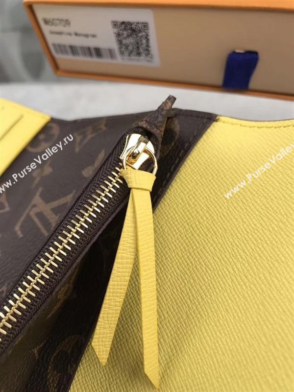 replica Louis Vuitton LV Josephine Wallet Monogram Canvas Purse Bag Yellow M60709