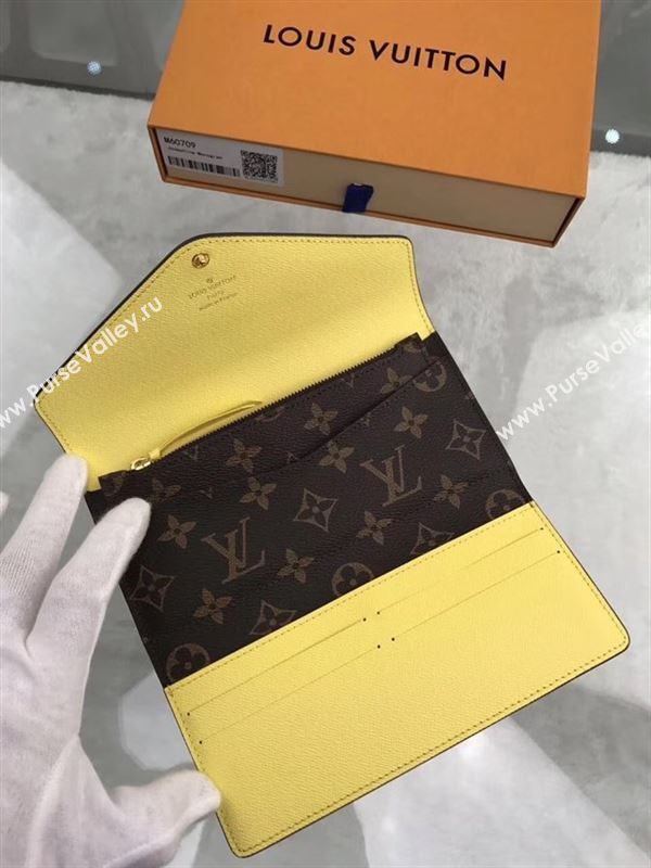 replica Louis Vuitton LV Josephine Wallet Monogram Canvas Purse Bag Yellow M60709