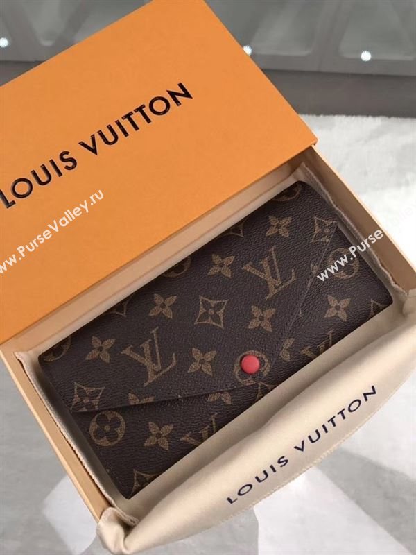 replica Louis Vuitton LV Josephine Wallet Monogram Canvas Purse Bag Red M60708