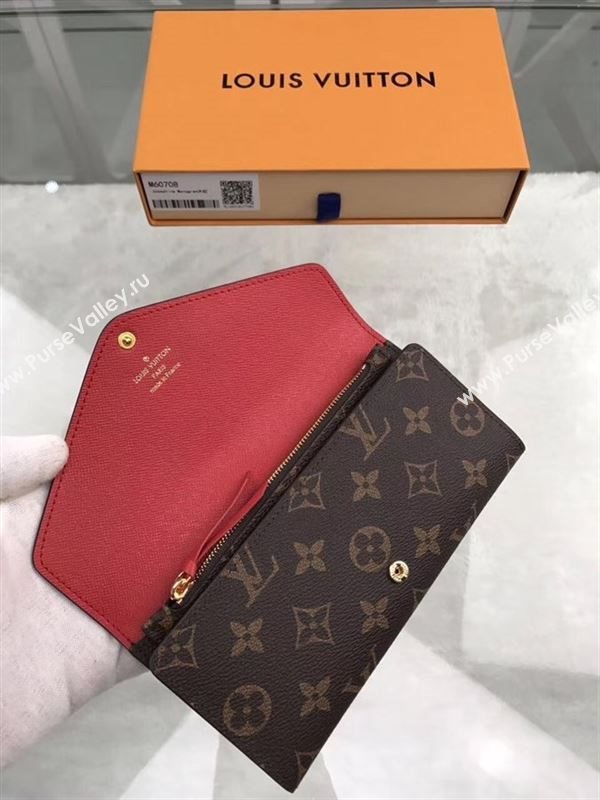 replica Louis Vuitton LV Josephine Wallet Monogram Canvas Purse Bag Red M60708