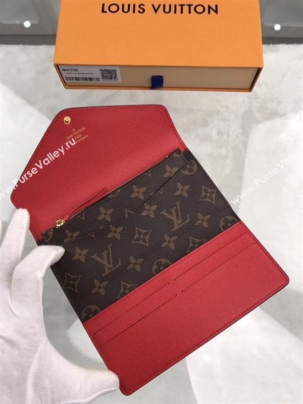 replica Louis Vuitton LV Josephine Wallet Monogram Canvas Purse Bag Red M60708