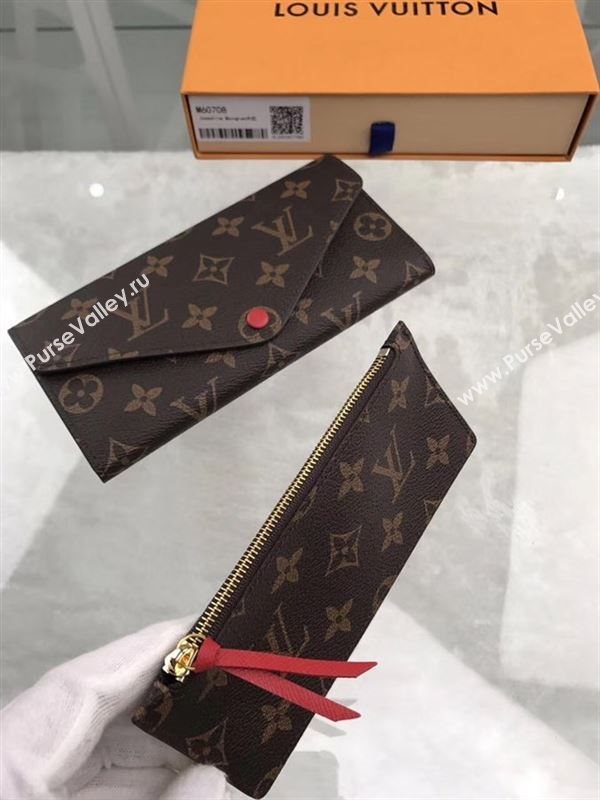 replica Louis Vuitton LV Josephine Wallet Monogram Canvas Purse Bag Red M60708