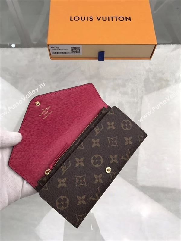 replica Louis Vuitton LV Josephine Wallet Monogram Canvas Purse Bag Rose M60708