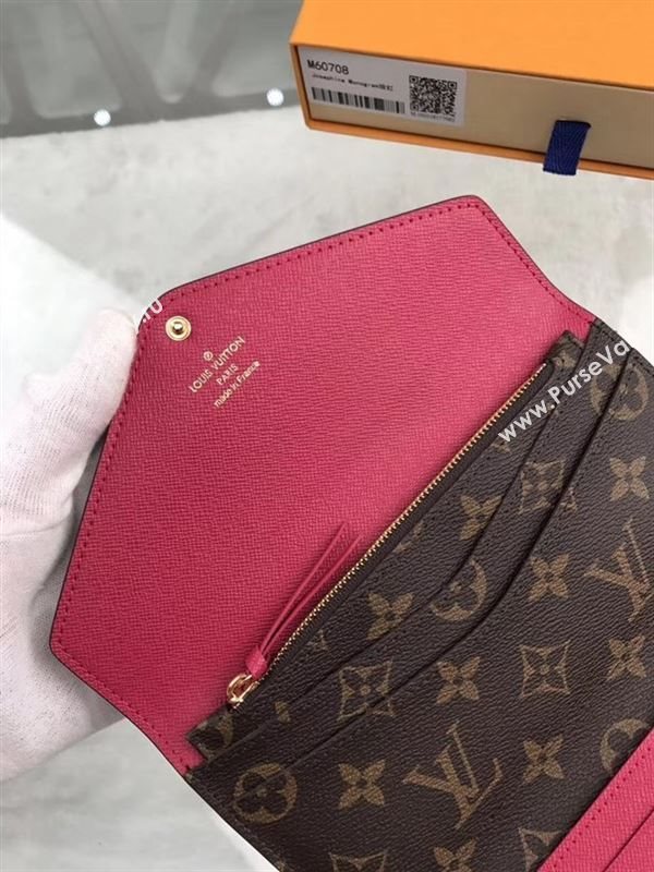 replica Louis Vuitton LV Josephine Wallet Monogram Canvas Purse Bag Rose M60708