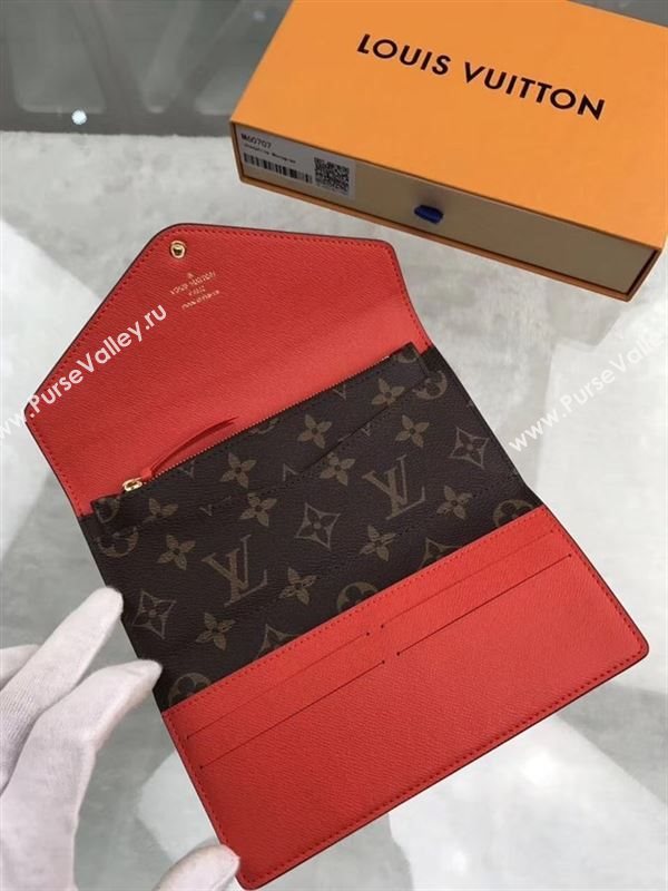 replica Louis Vuitton LV Josephine Wallet Monogram Canvas Purse Bag Orange M60707