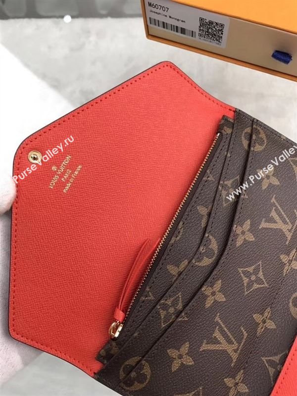 replica Louis Vuitton LV Josephine Wallet Monogram Canvas Purse Bag Orange M60707