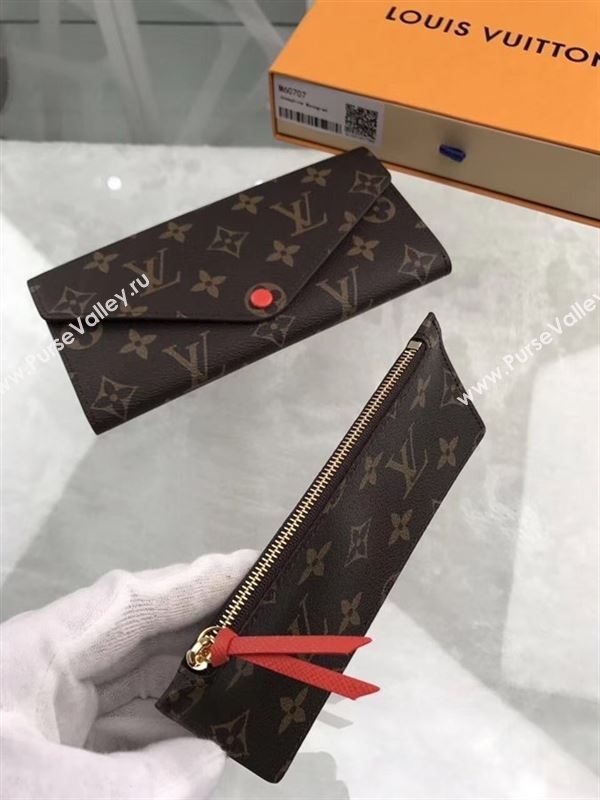 replica Louis Vuitton LV Josephine Wallet Monogram Canvas Purse Bag Orange M60707