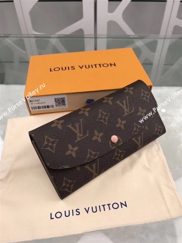 replica Louis Vuitton LV Emilie Wallet Monogram Canvas Purse Bag Nude M61447