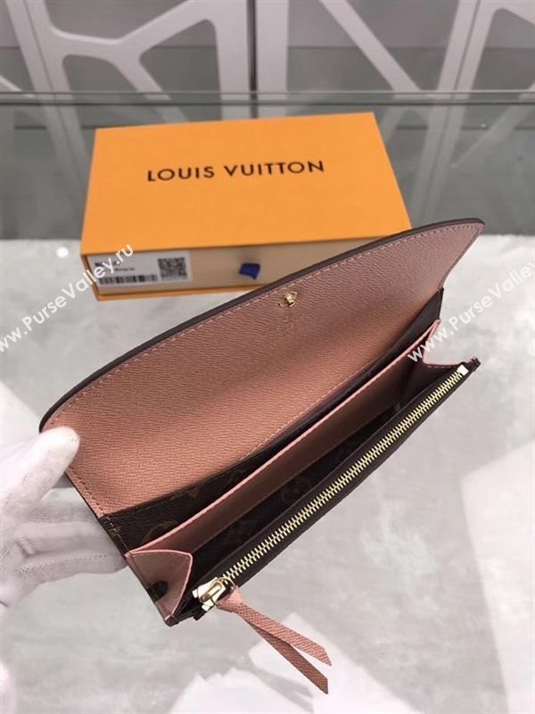 replica Louis Vuitton LV Emilie Wallet Monogram Canvas Purse Bag Nude M61447