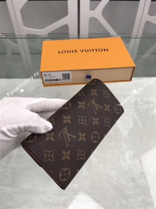 replica Louis Vuitton LV Emilie Wallet Monogram Canvas Purse Bag Nude M61447