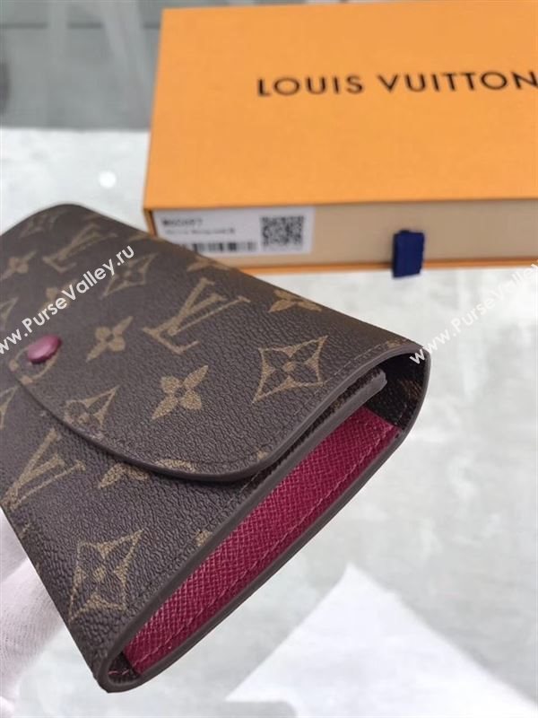 replica Louis Vuitton LV Emilie Wallet Monogram Canvas Purse Bag Purple M60697