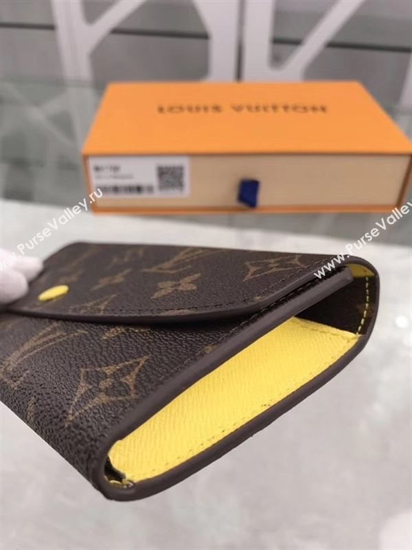 replica Louis Vuitton LV Emilie Wallet Monogram Canvas Purse Bag Yellow M61768