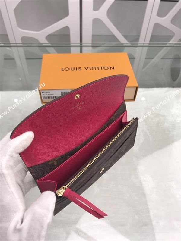 replica Louis Vuitton LV Emilie Wallet Monogram Canvas Purse Bag Rose M41943