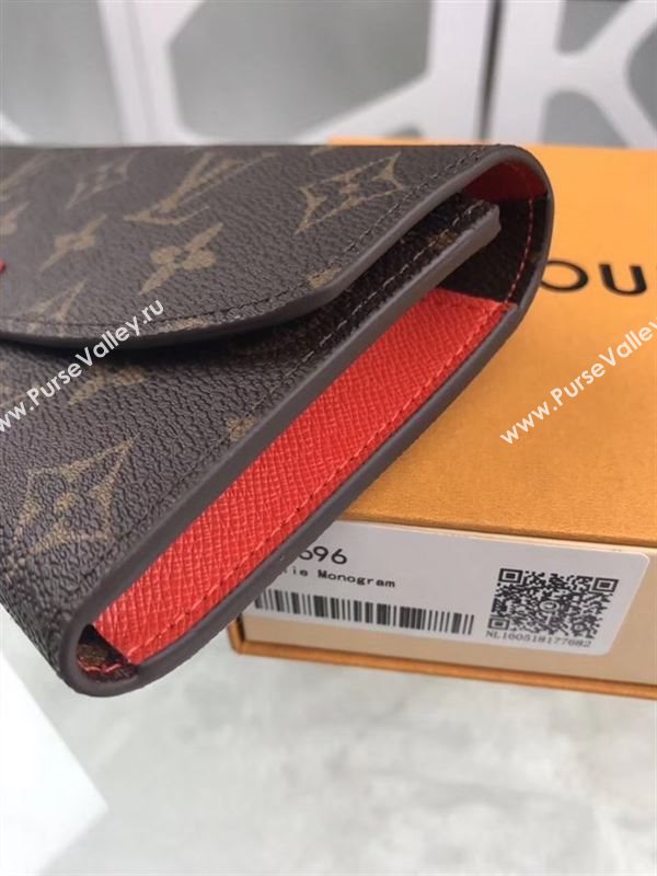 replica Louis Vuitton LV Emilie Wallet Monogram Canvas Purse Bag Orange M60696