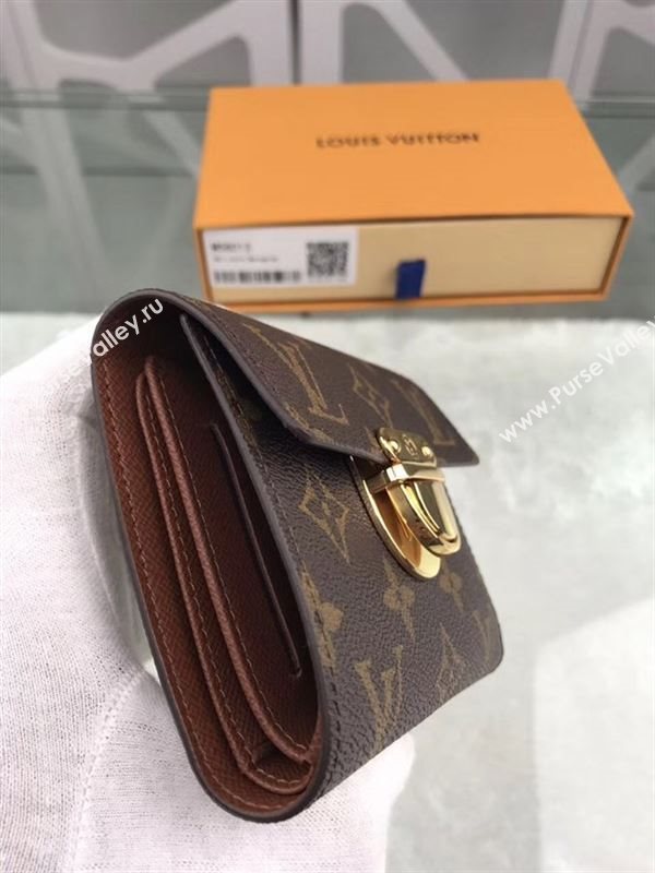 replica Louis Vuitton LV Joey Short Wallet Monogram Canvas Purse Bag Brown M58013