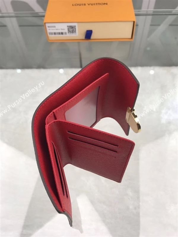 replica Louis Vuitton LV Joey Short Wallet Damier Canvas Purse Bag Coffee N60005