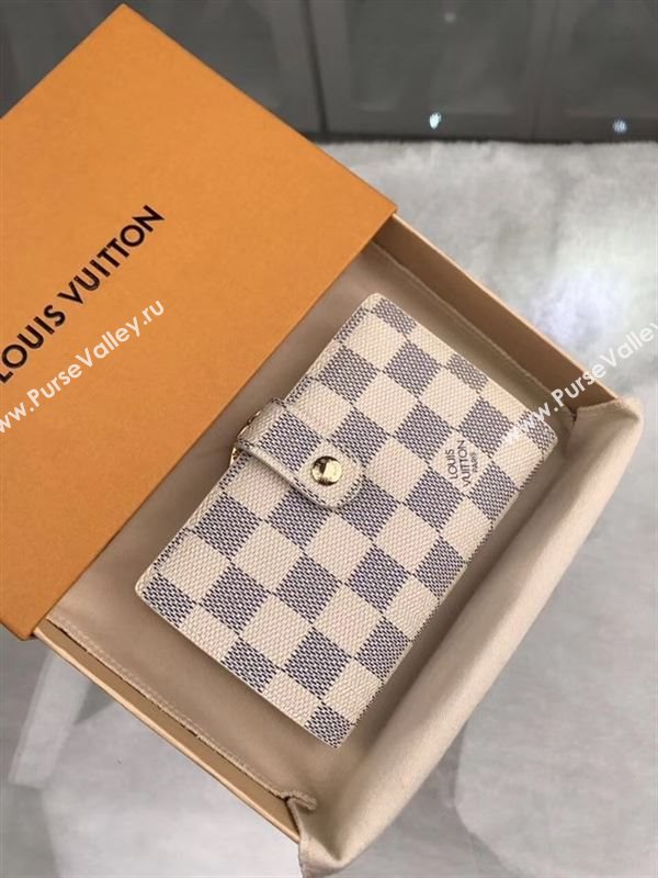 replica Louis Vuitton LV French Wallet Damier Canvas Purse Bag White N61676