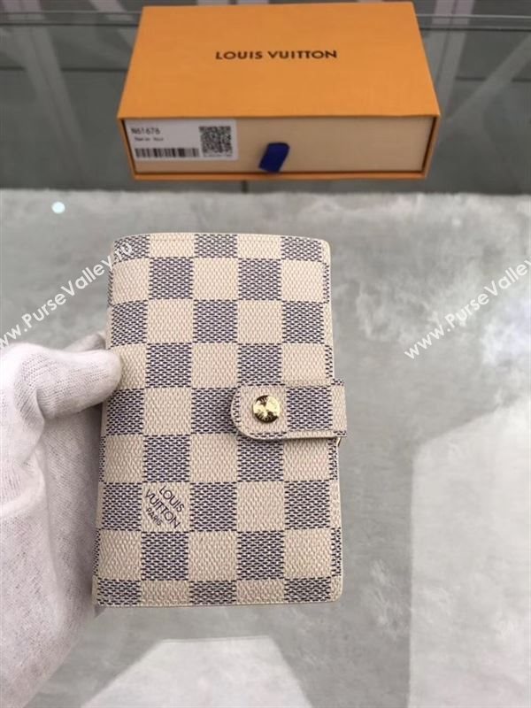 replica Louis Vuitton LV French Wallet Damier Canvas Purse Bag White N61676