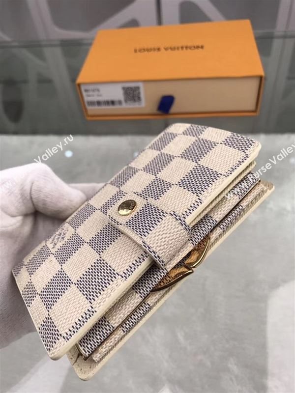 replica Louis Vuitton LV French Wallet Damier Canvas Purse Bag White N61676