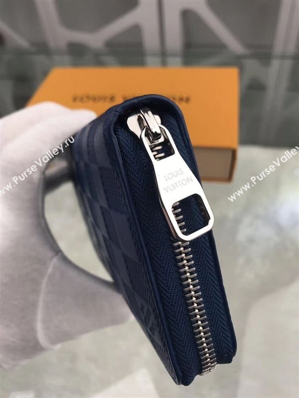 replica Louis Vuitton LV Zippy Wallet Damier Infini Leather Purse Bag Blue N60015