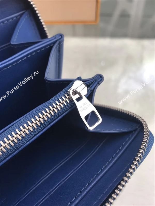 replica Louis Vuitton LV Zippy Wallet Damier Infini Leather Purse Bag Blue N60015