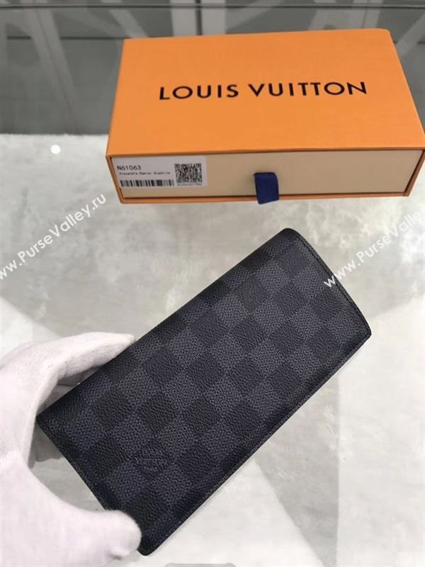 replica Louis Vuitton LV Alexander Wallet Damier Graphite Canvas Purse Bag N61063